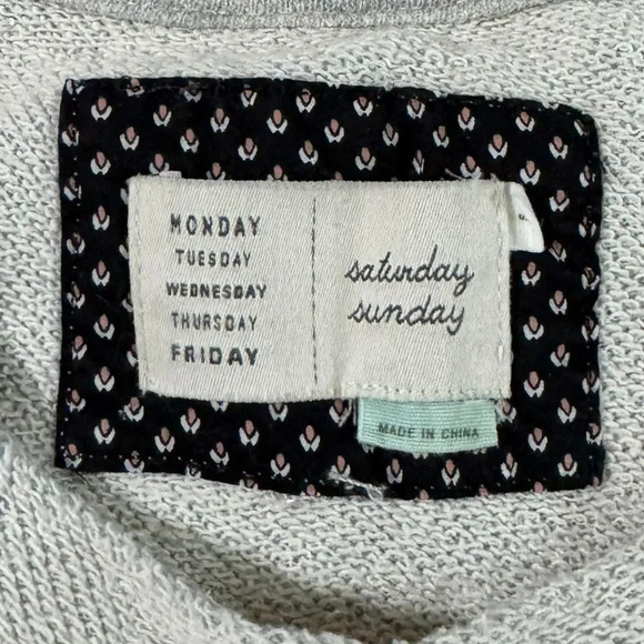 Anthropologie Saturday Sunday Millie Quilted Cut Out Crewneck Top Sz Small - Picture 4 of 9